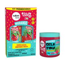 Kit Morango todecacho Shampoo + Condicionador e Gelatina