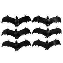 Kit Morcego Borracha Pacote C/ 6 Unidades Decoração Halloween