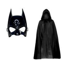 Kit Morcego Herói Capa e Mascara Fantasia Halloween Carnaval Tamanho Único (Infantil e Adulto) Kit Morcego Herói Capa e Mascara Fantasia Halloween Carnaval Tamanho Único (Infantil e Adulto)