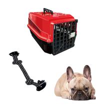 Kit Mordedor Corda Pet Interativo + Caixa Transporte Pet N2