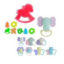 Kit Mordedor Massageador de Gengiva Soft Macio p/ Bebê com água para gelar