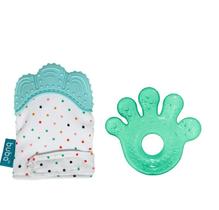 Kit Mordedor Para Bebê Mãozinha C/ Água Verde + Luvinha - Buba