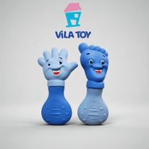 Kit Mordedor Pé E Mão - Vila Toy - Azul