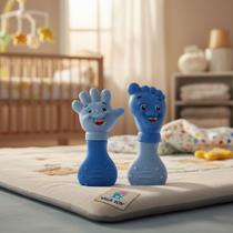 Kit Mordedor Pé E Mão - Vila Toy - Azul