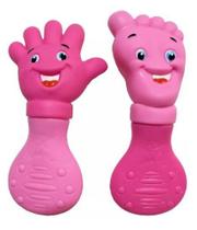 Kit Mordedor Pé E Mão - Vila Toy - Rosa