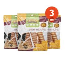 Kit Mordedor Petisco Canelone Bovino 100% Natural 9 Unidades para Cães PureSnacks 100g Kit Mordedor Petisco Canelone Bovino 100% Natural 9 Unidades para Cães PureSnacks 100g