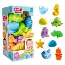 Kit Mordedores Com 10 Unidades Bebê Animais Aquáticos Vinil