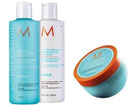 Kit Moroccanoil P/ Tratamento Reparador Sh + Cond + Mascara