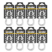 Kit Mosquetão com Trava 08x80mm 230kg 8 Unidades - VONDER
