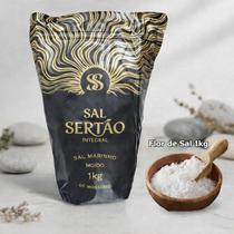 Kit Mossoró: Sal Marinho Integral 1 Kg Com Laudo + Flor De Sal 1 Kg Com Laudo Kit Mossoró: Sal Marinho Integral 1 Kg Com Laudo + Flor De Sal 1 Kg Com Laudo