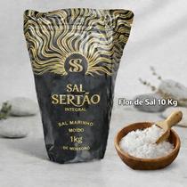 Kit Mossoró: Sal Marinho Integral 1 Kg Com Laudo + Flor De Sal 10 Kg Com Laudo Kit Mossoró: Sal Marinho Integral 1 Kg Com Laudo + Flor De Sal 10 Kg Com Laudo