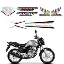 Kit Moto Adesivo Cg Start 160 Personalizado - Holográfico Kit Moto Adesivo Cg Start 160 Personalizado - Holográfico