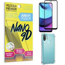 Kit Moto E20 Película Premium Nano 9D + Capa Anti Impacto - Armyshield