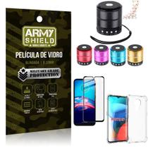 Kit Moto E7 Mini Som Bluetooth + Capa Anti Impacto + Película Vidro 3D - Armyshield