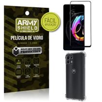 Kit Moto Edge 20 Lite Película 3D Fácil Aplicação + Capa Anti Impacto - Armyshield