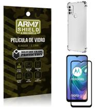 Kit Moto G10 Capinha Anti Impacto + Película de Vidro 3D - Armyshield