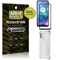 Kit Moto G10 Película 3D Fácil Aplicação + Capa Anti Impacto - Armyshield