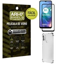 Kit Moto G10 Película 3D Fácil Aplicação+Capa Anti Impacto