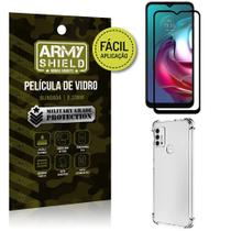 Kit Moto G30 Película 3D Fácil Aplicação + Capa Anti Impacto - Armyshield