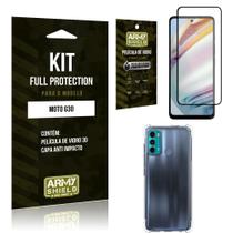 Kit Moto G60 Full Protection com Película de Vidro 3D + Capa Anti Impacto - Armyshield