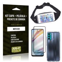 Kit Moto G60 Pochete + Capinha Anti Impacto + Película de Vidro 3D - Armyshield