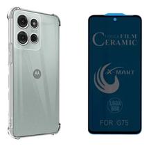 Kit Moto G75 Capa Silicone TPU + Película Fosca Privacidade 9D Kit Moto G75 Capa Silicone TPU + Película Fosca Privacidade 9D