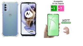 Kit Moto G82 5G - Película de Ceramica 9D Inquebravel + Capa Transparente Anti Impacto - MBOX