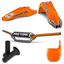 Kit Motocross Pro Tork Trilha Off Road Peças Moto Mx2 Laranja