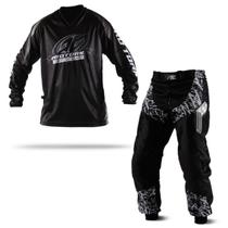 Kit Motocross Trilha Calça E Camisa Pro Tork Insane In Black