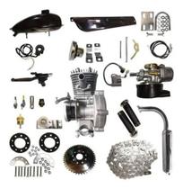 Kit Motor 48Cc 2 Tempos Bicimoto Bicicleta Motorizada Prata