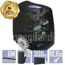 Kit Motor Alta Rotação Rossi DZ Atto VIP 6m Crem 2 Control Portão 300Kg