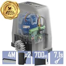 Kit Motor Alta Rotação Rossi DZ4 VIP 4m Crem 2 Control Portão 700Kg