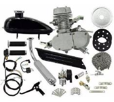 Kit Motor Bicicleta Bike Completo Moskito 80Cc Prata Potente