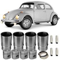 Kit Motor Camisa Pistão Anel Fusca 1.6 81 a 86 Metal Leve