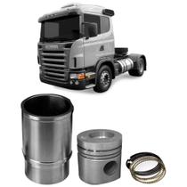 Kit Motor Camisa Pistão Anel Scania G380 2009 a 2012 Metal Leve