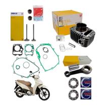 Kit Motor Cilindro Biela Retentor Válvulas Biz 125 Injeção