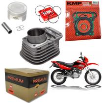 Kit Motor Cilindro Pistão Juntas Nxr Bros 150 2003 2004 2005