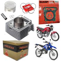 Kit Motor Cilindro Pistão Juntas Ybr Factor 125 Xtz 125