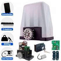 Kit Motor de Portão Automatizador Deslizante DZ4 TURBO + 2MTS de Cremalheira ROSSI - 127V
