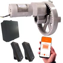 Kit Motor Porta Enrolar Até 16 M² Eixo Vazado Molas Abre Por App Wifi