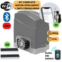 Kit Motor Portão Deslizante Eletrônico Bluetooth Wifi App - AGL