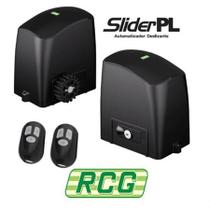 KIT MOTOR PORTÃO DESLIZANTE RCG PL 300Kg 1/5CV 220V + 2 CONTROLES SEM CREMALHEIRAS
