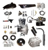 Kit Motor Prateado 2 Tempos Tipo 80cc Bike Motorizada