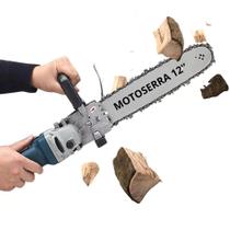 KIT Motosserra Adaptador Para Esmerilhadeira Lixadeira Eletrosserra N/Acompanha Lixadeira