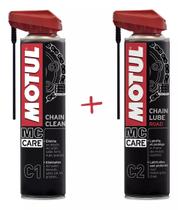 Kit Motul C1 Chain Clean 400ml + C2 Chain Lube Road 400ml