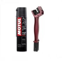 Kit Motul C2 Lubrificante Corrente 400ml + 1 Escova Corrente