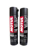 Kit Motul Chain Clean C1 + Lubrifica Corrente Chain Lube C2