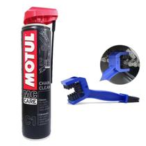 Kit Motul Limpa E Lubrifica C1 + Escova De Limpeza