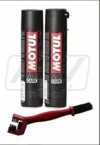 Kit Motul Limpeza C1 + Lubrificante C2 + Escova De Corrente