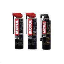 Kit motul viagem corrente e pneu c1 c3 reparador pneu p3